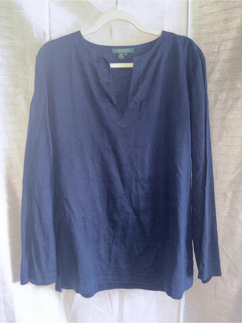 Ralph Lauren Navy Linen Tunic L